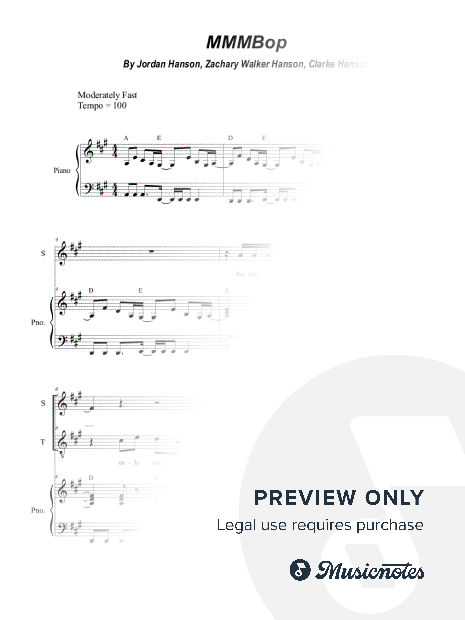 MMMbop (2-part choir - (Soprano and Tenor)