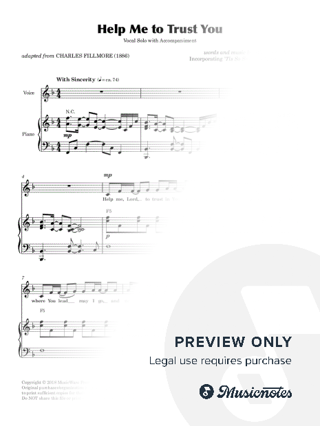 Help Me to Trust You (Vocal Solo)