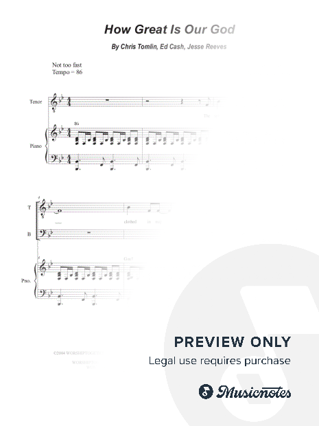 How Great Is Our God (2-part choir - (TB) - Easy Choir Version)