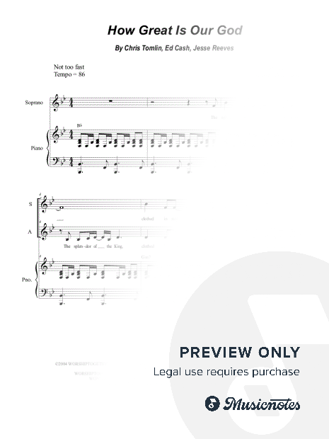 How Great Is Our God (2-part choir - (SA)