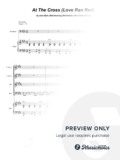 At the Cross (Brass Quartet and Piano)