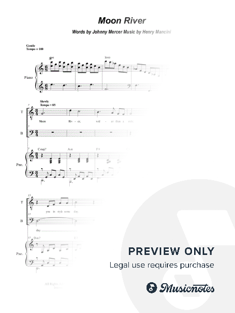 Moon River (Duet for Tenor and Bass solo)