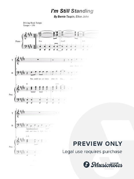 I'm Still Standing (Duet for Tenor and Bass solo)