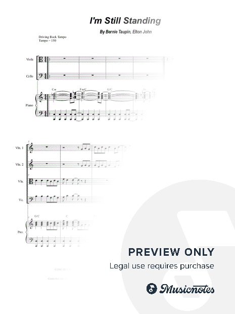 I'm Still Standing (String Quartet and Piano)
