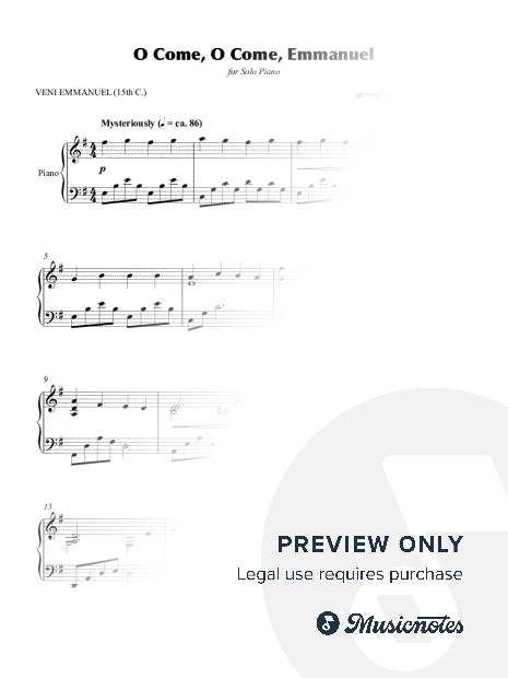 O Come, O Come Emmanuel (Solo Piano)