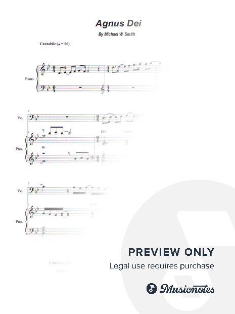 Agnus Dei (Cello solo and Piano)