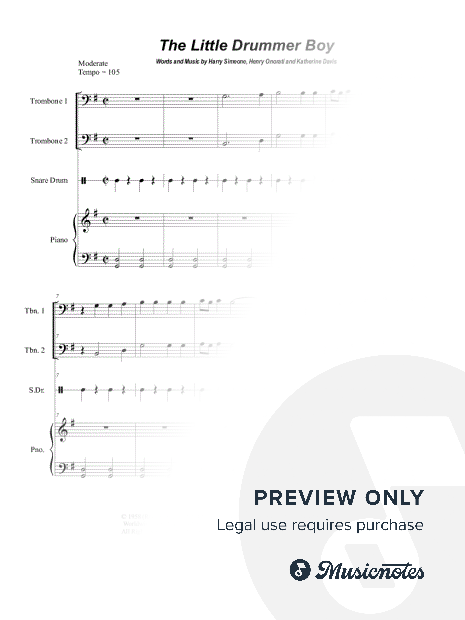 The Little Drummer Boy (Trombone Duet)