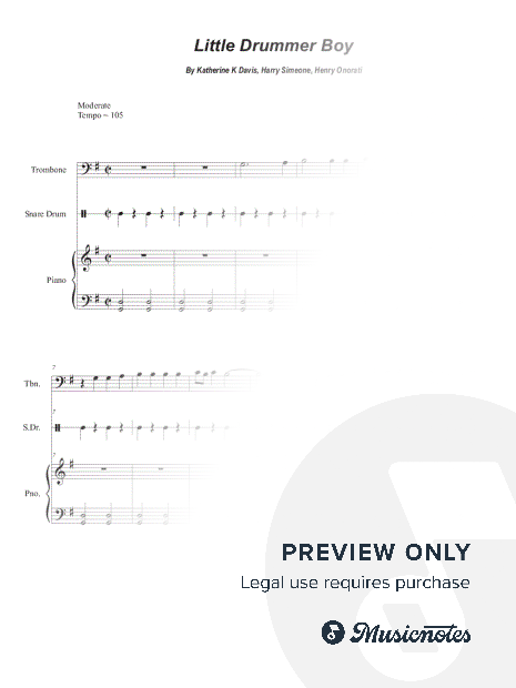 The Little Drummer Boy (Trombone solo and Piano)
