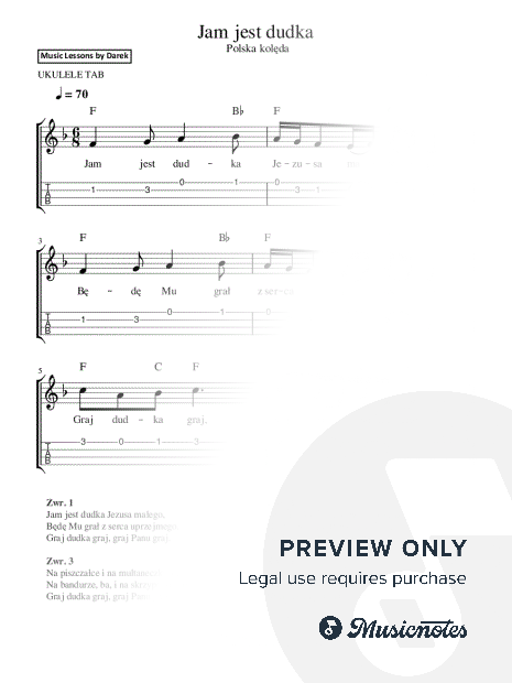 Jam jest dudka (Polish Christmas Carols) [Ukulele Tab]
