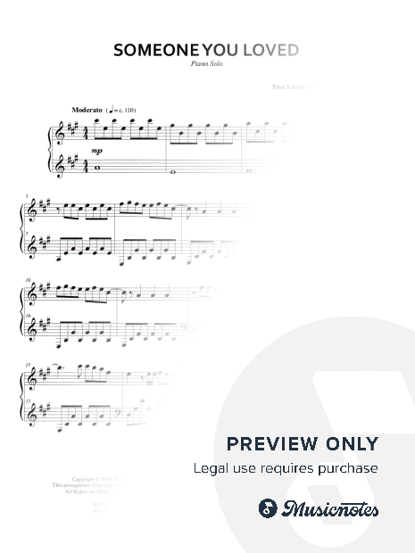 Someone You Loved (Piano Solo)