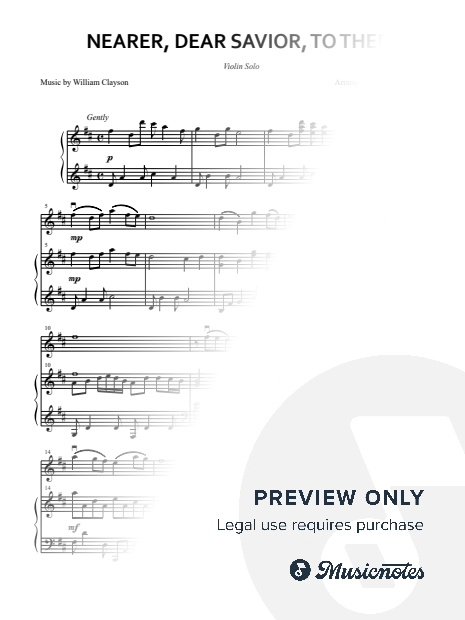 Nearer, Dear Savior, to Thee (Violin Solo)