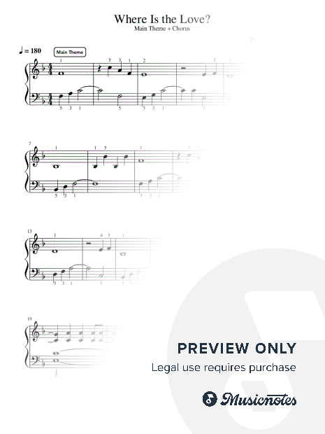 Where Is The Love - Pre-Advanced