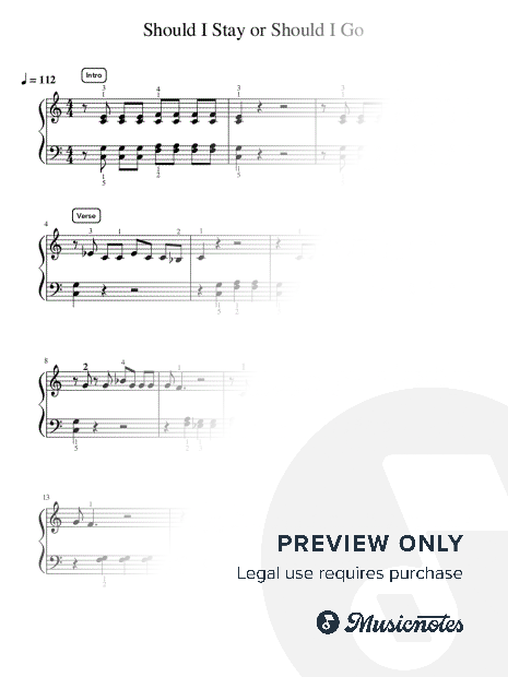 Should I Stay or Should I Go - Intermediate