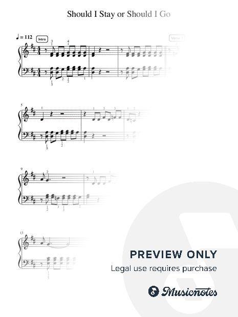 Should I Stay or Should I Go - Pre-Advanced