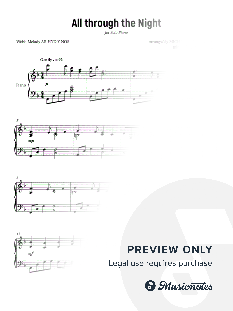 All through the Night (Solo Piano)
