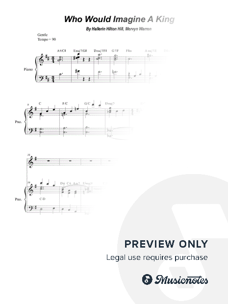 Who Would Imagine a King (Unison choir - High Key)