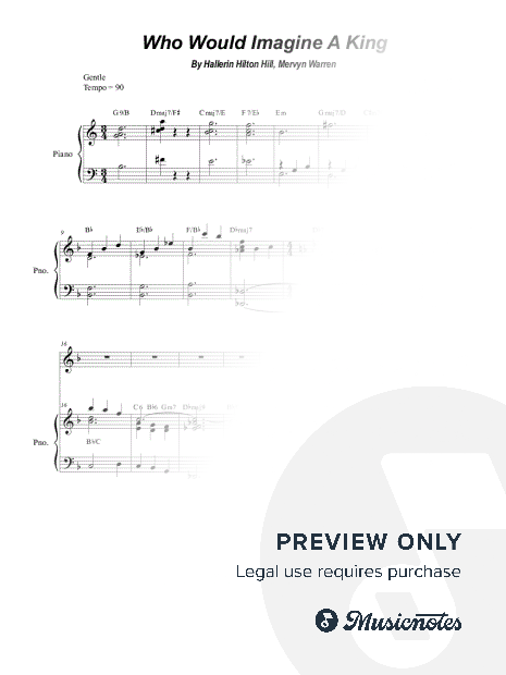 Who Would Imagine a King (Unison choir - Medium Key)