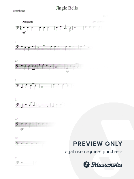 Jingle Bells - Easy Trombone - Traditional Carol