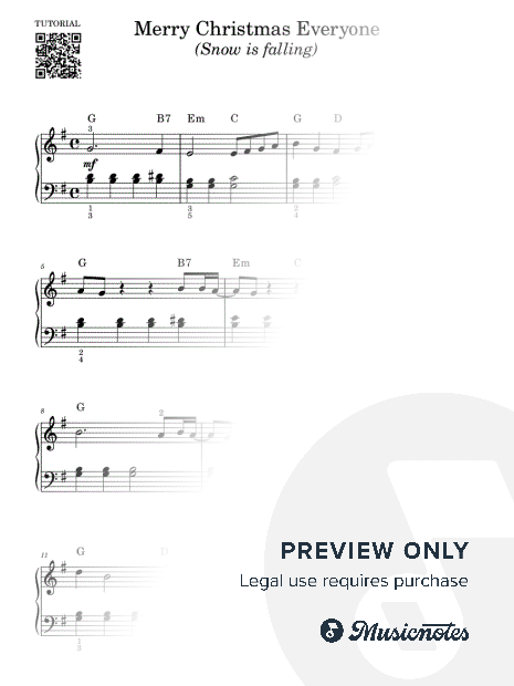 Merry Christmas Everyone I Shakin' Stevens I Easy Piano Tutorial I Sheet Music for Beginners