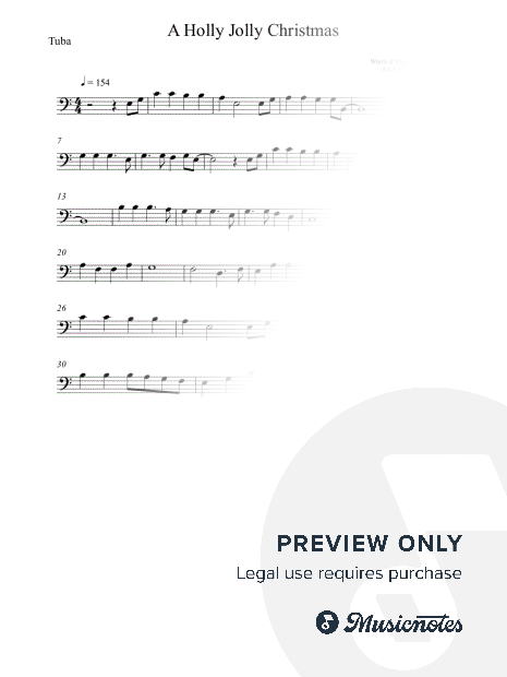 A Holly Jolly Christmas - EASY TUBA - Johnny Marks