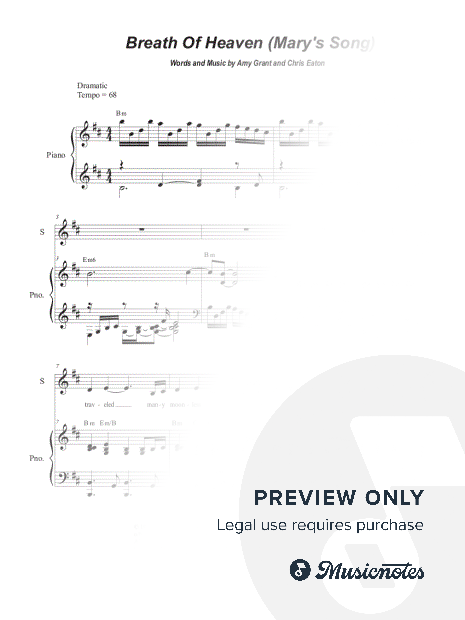 Breath of Heaven (Duet for Soprano and Alto solo - Easy Vocal Duet Version)