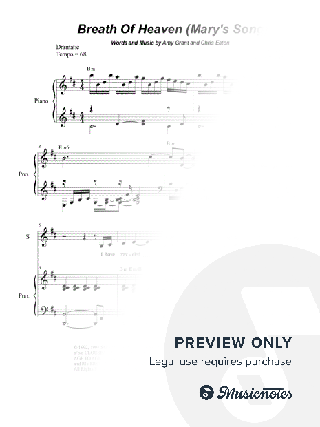 Breath of Heaven (Duet for Soprano and Alto solo)