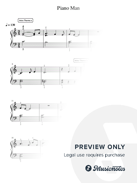 Piano Man - Intermediate