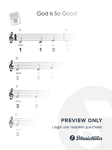 God Is So Good I Easy Kalimba Sheet Music I TAB I Chords I How to Play for Absolute Beginners + GUIDE