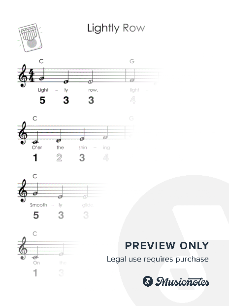 Lightly Row I Easy Kalimba Sheet Music I TAB I Chords I How to Play for Absolute Beginners + GUIDE