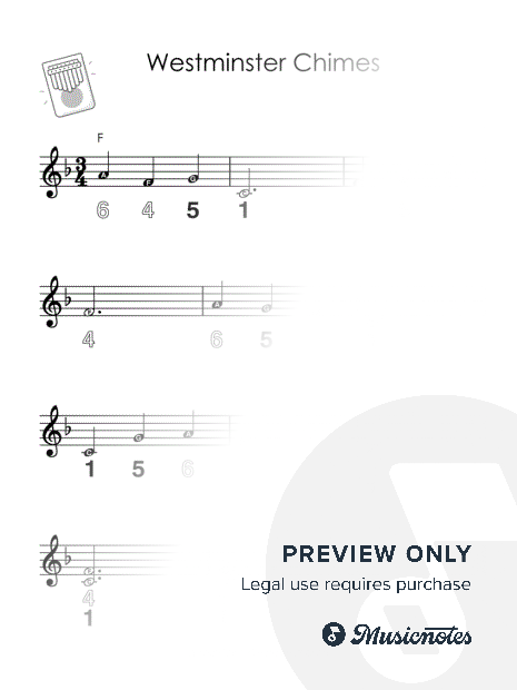 Westminster Chimes I Easy Kalimba Sheet Music I TAB I Chords I How to Play for Absolute Beginners + GUIDE