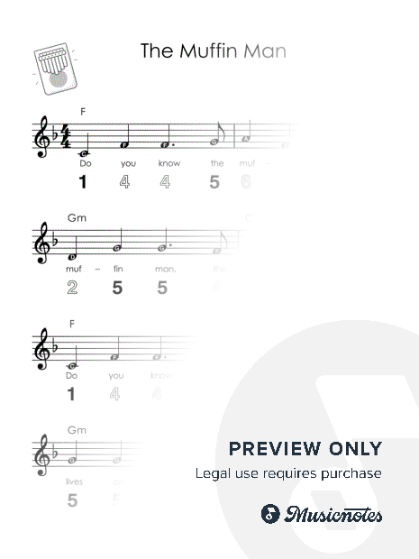 The Muffin Man I Easy Kalimba Sheet Music I TAB I Chords I How to Play for Absolute Beginners + GUIDE