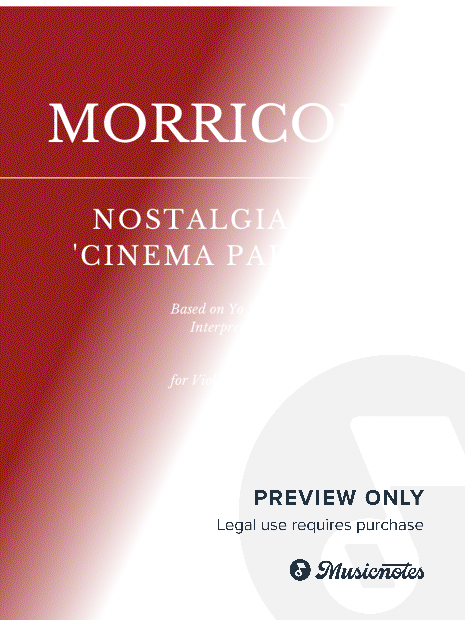 Morricone: Nostalgia from Cinema Paradiso for VIOLIN and Piano (Based on Yo Yo Ma's Interpretation)