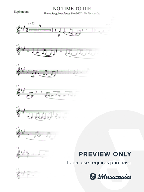 NO TIME TO DIE (Theme Song From James Bond - No Time to Die) - Billie Eilish - (Advanced EUPHONIUM)