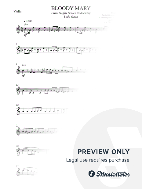 BLOODY MARY (From Wednesday) - Lady Gaga - Violin