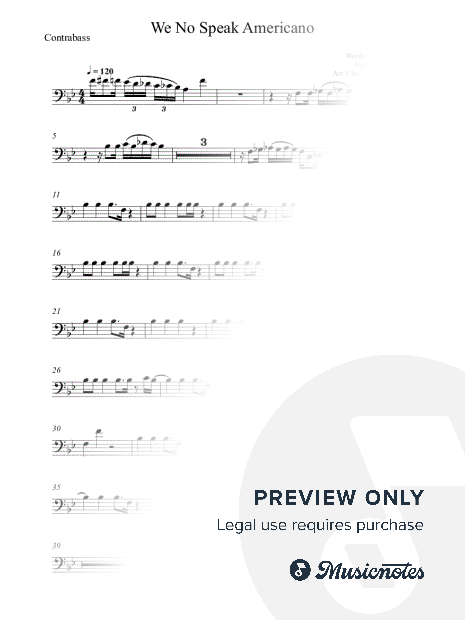We No Speak Americano - Yolanda Be Cool - Bass - Contrabass
