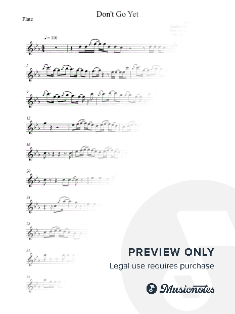 Don't Go Yet - Camila Cabello - (Advanced) Flute