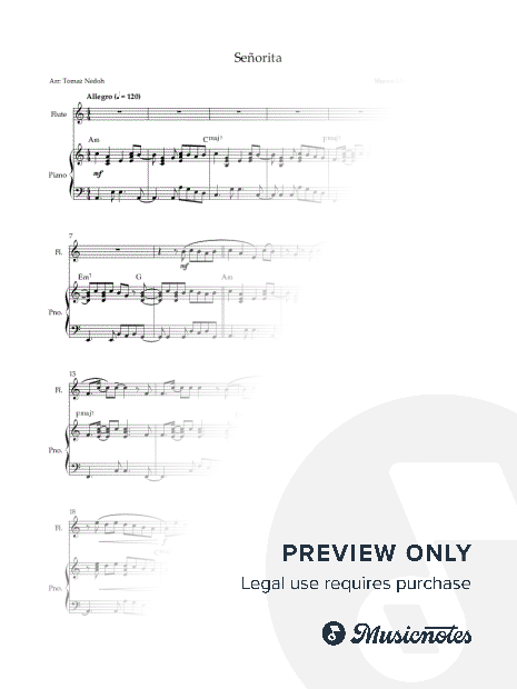 Señorita (Tomaz Nedoh for Flute and Piano accompaniment)