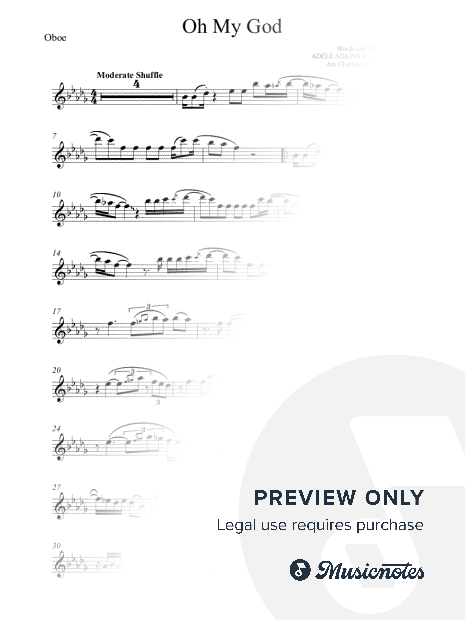 Oh My God - Adele (Advanced) Oboe - Original Key