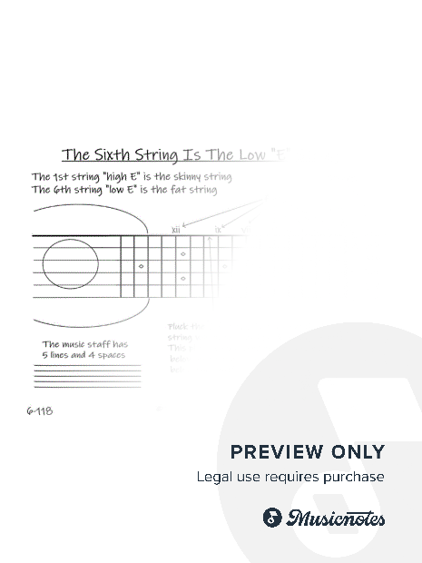 Maestro Guitar Method - Chapter Six Part 1 - Notes On The Sixth String  (44 pages)