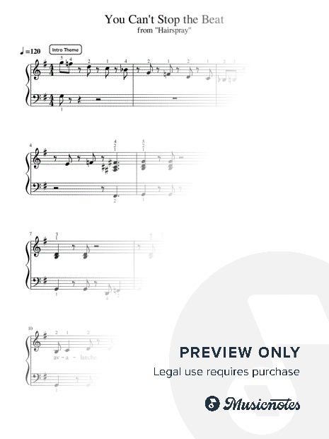 You Can't Stop the Beat - Pre-Advanced