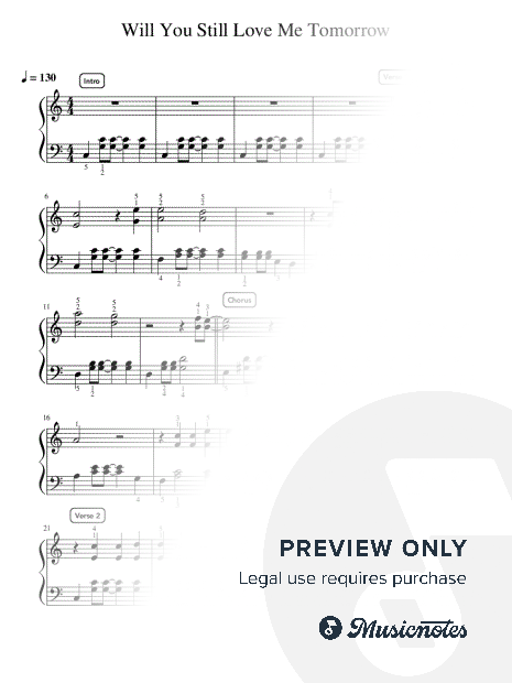 Will You Love Me Tomorrow - Pre-Advanced