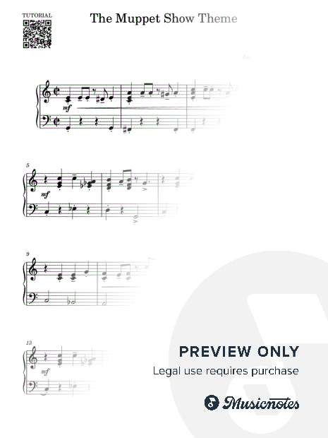 The Muppet Show Theme I Piano Tutorial Medium Sheet Music for Late Beginners and Intermediate Pianists