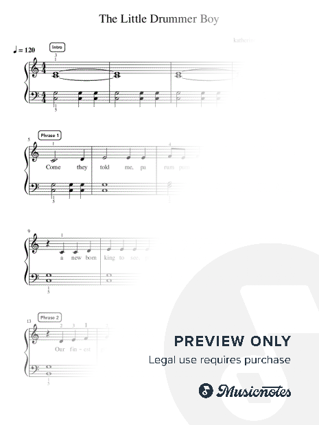 The Little Drummer Boy - Intermediate