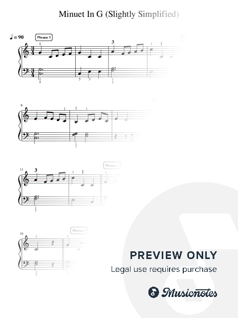 No. 1 Minuet - Intermediate