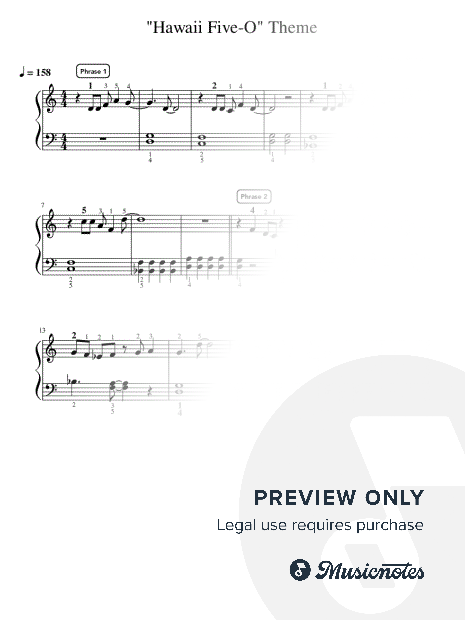 Hawaii Five-O Theme - Intermediate