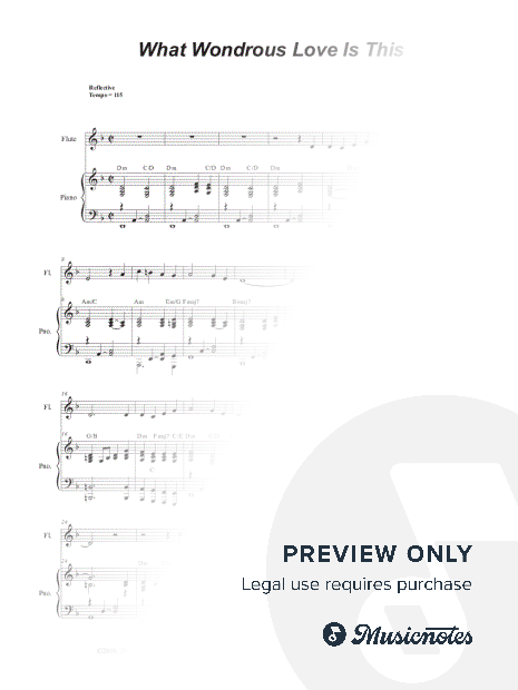 What Wondrous Love Is This (Flute solo and Piano)
