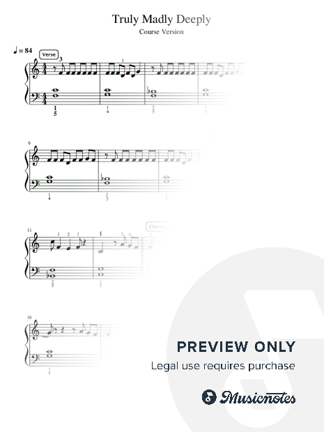 Truly Madly Deeply (Course Version) - Intermediate