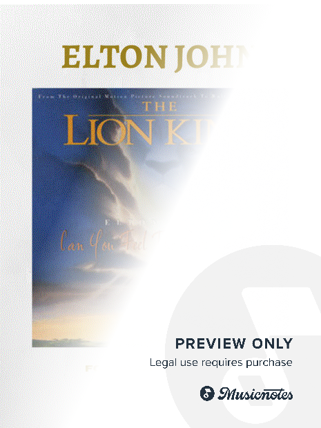 Elton John: Can You Feel The Love Tonight (for voice and piano accompaniment)