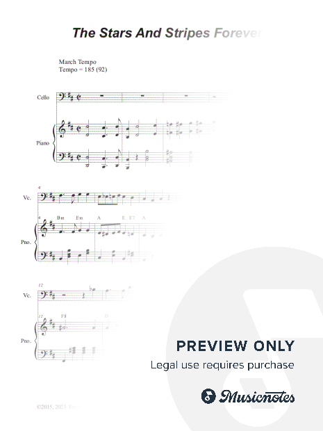The Stars and Stripes Forever (Cello solo and Piano)