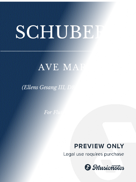 Schubert: Ave Maria (Ellens Gesang III, D839, Op. 52 n º 6) for Flute and Piano